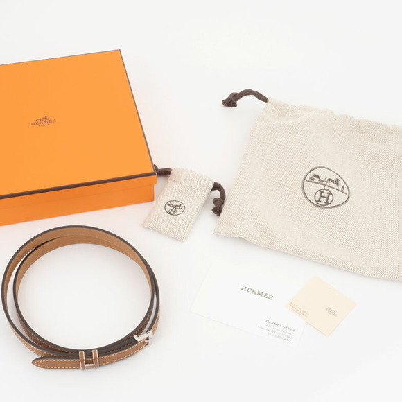 Hermes Belt Pop H 15 80cm H081087CK37080 Epsom Leather Gold Women's HERMES - Picture 8 of 8